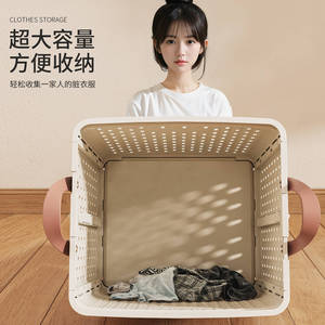 Công suất lớn có thể gập lại ráp giặt giỏ hộ gia đình bẩn quần áo Hộp lưu trữ cho phòng tắm thuận tiện tiết kiệm không gian - Product Image 2