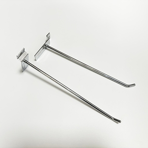 Thép <span class=keywords><strong>slatwall</strong></span> <span class=keywords><strong>Chrome</strong></span> mạ mảnh duy nhất PEG móc hiển thị móc cho siêu thị sử dụng chiều dài 100 mét - Product Image 5