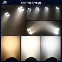 Nouveau projecteur LED Par COB 4 yeux 4x50W DMX 200W blanc chaud et froid pour scène, église, théâtre