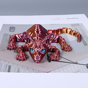 Vashine 3D-Gedruckte Flexible Kristall-Katzenspielzeuge Umweltfreundliches Material Heimdekoration PLA 3D-Gedruckte Actionfiguren Katzen - Product Image 2