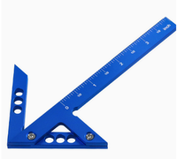 Jauge de traçage centrale en aluminium pour cercles, marqueur de ligne médiane verticale et à 45° °   Règle de mesure d'angle droit pour le travail du bois
