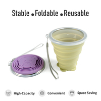 Bouteille d'eau de sport pliable personnalisable en silicone de qualité alimentaire, sans BPA, grande capacité, lavable au lave-vaisselle, pour les voyages