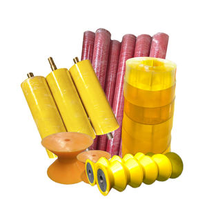 Kunden spezifische industrielle PU-Antriebs rollen welle Polyurethan beschichtete Urethan-Abdeck schienen rollen Gummi-Nachlauf walze - Product Image 2