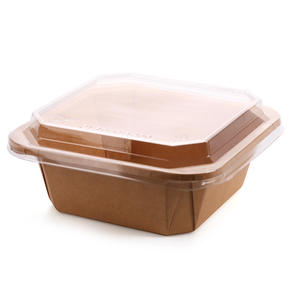 Bols à salade octogonaux en kraft recyclables, bols pour repas légers, bols à emporter pour le déjeuner - Product Image 6