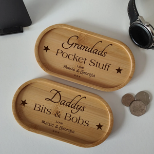 Plateau à bibelots en bois jetable personnalisé, <span class=keywords><strong>assiette</strong></span> gravée Bits & Bobs avec motif végétal pour la rentrée scolaire - Product Image 5