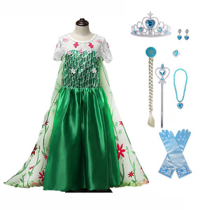 Hecho 2020 productos <span class=keywords><strong>de</strong></span> ropa Cosplay congelado vestido <span class=keywords><strong>de</strong></span> <span class=keywords><strong>Elsa</strong></span> <span class=keywords><strong>Anna</strong></span> con varita mágica corona guantes trenza - Product Image 3
