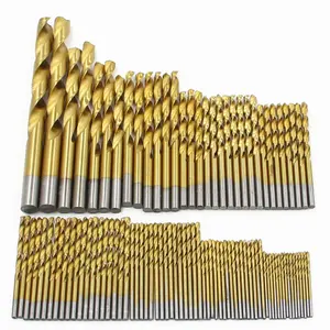 99PC 1.5-10毫米HSS4241不锈钢和硬金属钢钛镀麻花钻开刀组