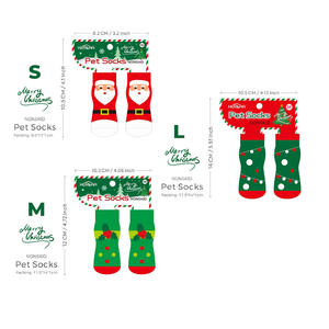 Sepatu Anjing Anti-Selip Gaya Natal, Hangat, Bernapas, Kaos Kaki Rajut Hewan Peliharaan, Lucu, Motif Kartun <span class=keywords><strong>Dachshund</strong></span> Kucing, Cetak Digital, Musim Gugur - Product Image 5