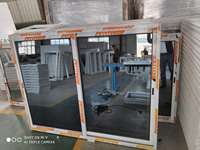 Ventana Corredera Horizontal de Aleación de Aluminio Personalizada de Fábrica, Doble Vidrio Templado Gris Reflectante, Aislamiento Térmico, Resistente al Viento, Exterior