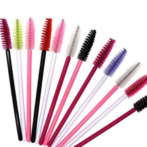 Пользовательские цвет розовый Сияющий профессиональный наращивание ресниц щетка для очистки