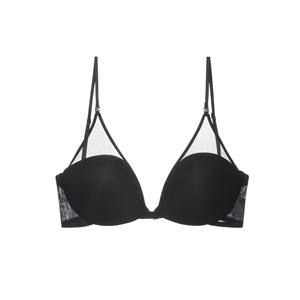 Bralette sin espalda a la moda, lencería Invisible B C, <span class=keywords><strong>copas</strong></span> acolchadas, Push up, <span class=keywords><strong>sujetador</strong></span> en U, escote pronunciado, <span class=keywords><strong>sujetador</strong></span> superior negro - Product Image 4