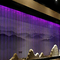 Mur rideau d'eau de décoration d'interaction de jardin extérieur de cascades artificielles