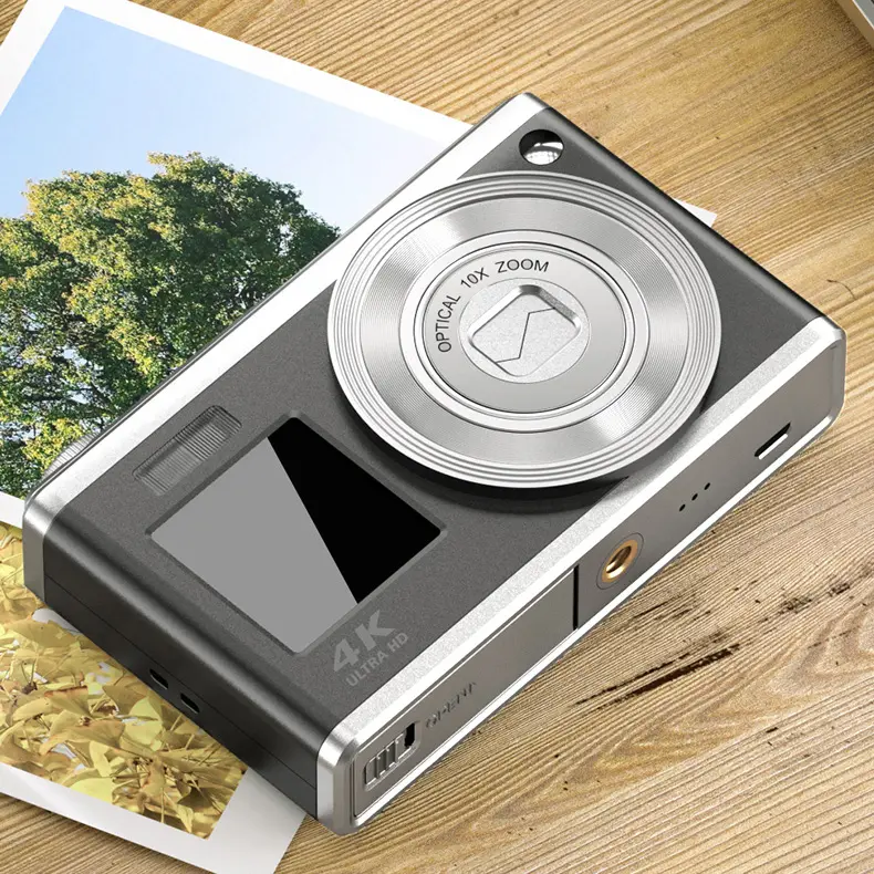 2024 nuovi prodotti di vendita calda 10X Zoom ottico Selfie doppio schermo Wireless 4K Vlogging Video piccola fotocamera digitale