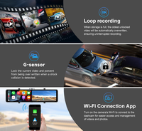 Kamera Spion Belakang 4k Baru, Kamera Dashboard, Layar Sentuh Ips 12 inci, Wifi Otomatis, Kamera Mobil Ahd, Fungsi Carplay Android