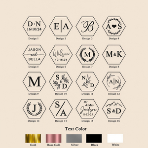 Scatola Portafedi Personalizzata in Velluto a Doppio Scomparto, Scatola Esagonale Monogrammata su Misura per Cerimonia Nuziale, Elegante Portafedi - Product Image 6