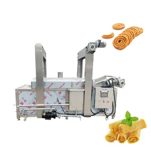 Freidora profesional continua de maní, patatas fritas industriales, máquina para freír patatas fritas con precio de fábrica
