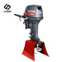 Moteur hors-bord neuf Laogen 40HP 2 temps refroidi par eau, carburateur à long carter carré et pied court