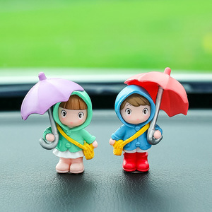 Cute Cartoon Girl <b>Car</b> <b>Ornaments</b> Plastic Decorations Set Of Four Random Colors For <b>Car</b> Interior Decoration - Product Image 2
