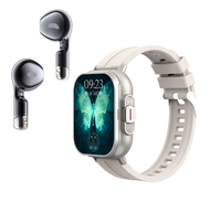 Jam tangan pintar D 8 modis 2024 jam tangan pintar Tws Bt panggilan 2 in 1 dengan earphone Reloj jam tangan pintar olahraga jam tangan pintar D 8