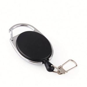Fancy Carabiner Retractable Badge Reel Clip Oval Medical Funny Heavy Duty Character Badge Keychain Holder with <b>Snap</b> <b>Hook</b> - Product Image 2
