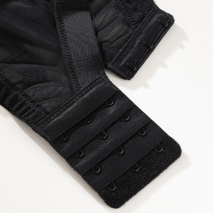 Soutien-gorge grande taille respirant en maille tricotée à bretelles larges pour femme, sexy, ajustable, transparent, à bonnets profonds, push-up, sous-vêtement très vendu - Product Image 4