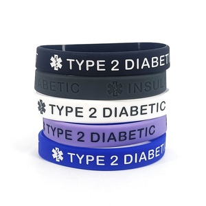 Bracelet d'alerte médicale pour diabète de type 1 et 2 Youmigift, bracelet en caoutchouc personnalisé, bracelet en silicone personnalisé, bracelets personnalisés - Product Image 3