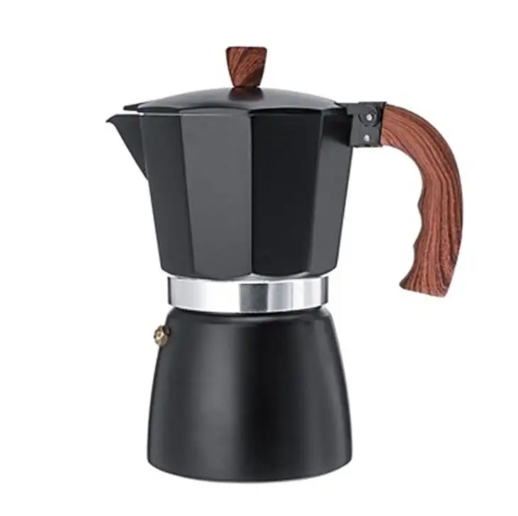 3 Tasse und 6 Tasse Moka Pot Espresso Kaffee maschine/Classic Aluminium Moka Pot Black
