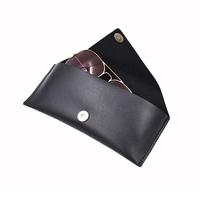 Noir microfibre tissu lunettes de soleil emballage papier boîte PU lunettes étui pochette lunettes de soleil emballage