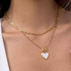 Geometric Line 18K Gold Stainless Steel <b>Chain</b> Necklace for Women Everyday Wear - Product Image 2