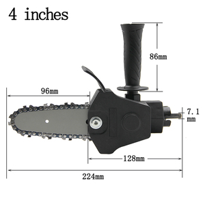 Mini-tronçonneuse de 4 pouces à fixer sur perceuse électrique, tête de scie portable pour la coupe du <span class=keywords><strong>bois</strong></span> et l'élagage des arbres - Product Image 2