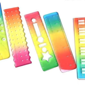 Regla de Medición Acrílica con Diseño de Gatito de Dibujos Animados, Forma Irregular Especial, Escala Recta para Niños, para Diario - Product Image 1