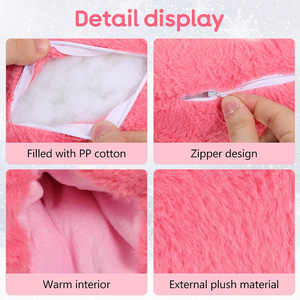 Chauffe-mains en <span class=keywords><strong>fausse</strong></span> <span class=keywords><strong>fourrure</strong></span> personnalisés pour femmes et filles, doux et moelleux, motif pêche, pour l'hiver, confortables et élégants - Product Image 3