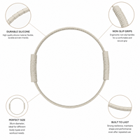 Ensemble de bandes de résistance en tissu 5-en-1 avec logo personnalisé, anneau de Pilates, boucles antidérapantes pour les fessiers et kit de yoga pour femmes, entraînement à domicile