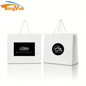 Wholesale Luxury Art Paper Folding Packing Box Ribbon Handle Custom Designed Clothes <strong>Cosmetics</strong> Shopping Gift <strong>Recycled</strong> Materials - Product Image 4