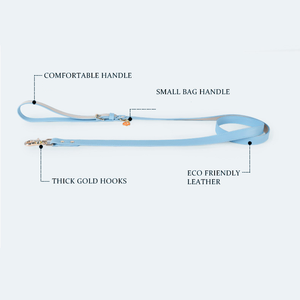 طقم أحزمة ومقود للكلاب الأليفة من جلد البولي يوريثلين بنمط عادي فاخر - Product Image 6