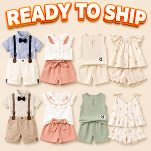 Profit King Cotton Mixed Batch Stocklots Kids Summer Apparel 48-Hour Shipping Ready Ship Girls Floral Sets Boys <b>Suspender</b> - Product Image 1