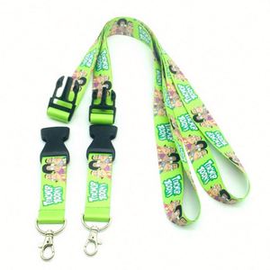 Golden Supplier Orange Jacquard Bamboo <b>Id</b> Card <b>Holder</b> Wallet Rhinestone Work <b>Id</b> Card Lanyard With Woven Keychain - Product Image 2