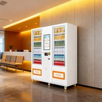 Máquina Expendedora Automática de Alimentos y Bebidas, Sin Efectivo, con Pago con Tarjeta de Crédito, Código QR, Pantalla Táctil, Wi-Fi, Equipo Comercial para Minoristas