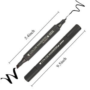 STA 3203 маркер для рисования набор ручка эскиз на спиртовой основе жирной маркеры 30/36/40/48/60/80/128/201 цвета с двумя головками манга рисунок - Product Image 4