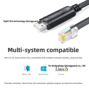 Câble adaptateur Ethernet USB-A RJ45 vers <span class=keywords><strong>RS485</strong></span> pour contrôle BMS de batterie, conducteur en cuivre, communication série - Product Image 3
