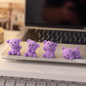 Colgantes de Resina Pintados a Mano, Ecológicos y Kawaii, Figura de Oso de Peluche, Decoración para el Hogar, Modelo Artístico, Recuerdo Artesanal - Product Image 4