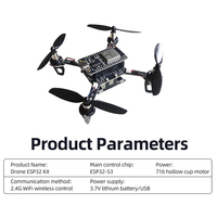 E1 Kit Drone Mini ESP32 Sumber Terbuka, Paket Bahan Perakitan DIY Multi Rotor Empat Sumbu Buatan Sendiri