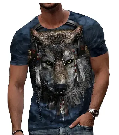 Hommes qualité mode T-Shirts décontracté Streetwear à manches courtes léopard perceuse chaude hommes vêtements Tee hauts col rond strass t-shirt