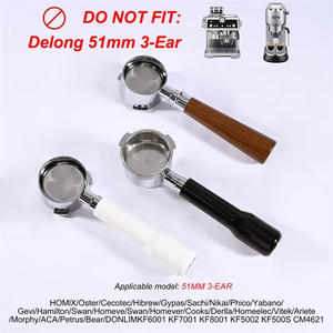 Portafiltro de café sin fondo de 51 mm con cesta para 2 tazas para máquina de café expreso Homix Hibrew H11 Oster <span class=keywords><strong>Cecotec</strong></span> Phico Brayer Br1101 - Product Image 1