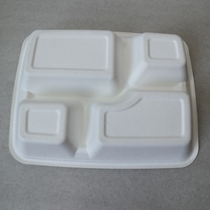 Phân Hủy Sinh Học Mía Mía Mía Bột Giấy Thực Phẩm Container Bagasse 3 4 5 6 Ngăn Hộp Ăn Trưa Với Nắp Con Dấu Takeway Bộ Đồ Ăn - Product Image 2