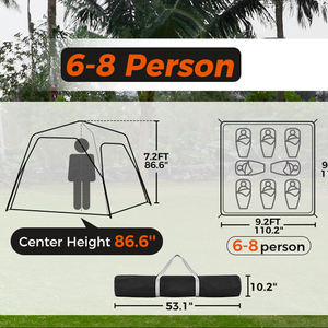 Tente de <span class=keywords><strong>camping</strong></span> pour SUV à installation rapide, instantanée, pour 4 à 6 personnes, protection UV, imperméable, auvent pour hayon - Product Image 5