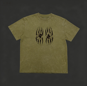 เสื้อยืดฮิปฮอปวินเทจสไตล์สโตนวอชสำหรับผู้ชาย เสื้อยืดโอเวอร์ไซส์แขนสั้นแบบย้อมสีเอซิด  สามารถสั่งทำได้ - Product Image 6
