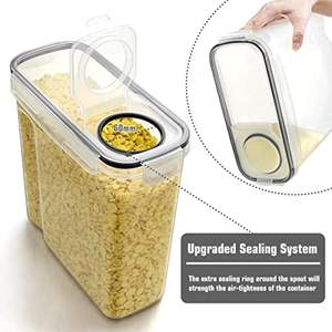 Ensemble de boîtes de rangement hermétiques transparentes pour cuisine, réfrigérateur, garde-manger, riz, céréales, œufs, en plastique, avec couvercle - Product Image 5