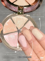 Paleta de Corrector Líquido de Cuatro Colores Flower Knows the Sweetie Bear para Ojeras, Marcas de Acné y Depresiones Faciales