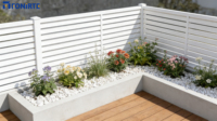 Clôture de sécurité de jardin à lattes horizontales, panneaux de clôture modernes en aluminium à lattes hautes, clôture décorative en métal pour l'extérieur, portail de clôture pour l'intimité
